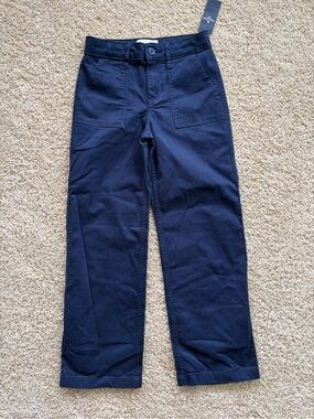 abercrombie kids navy wide-leg casual pants